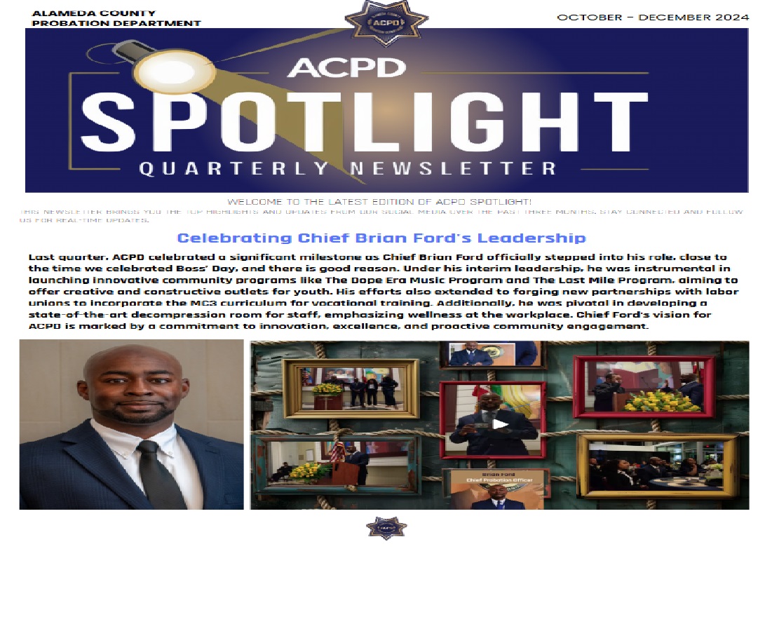 ACPD SPOTLIGHT QUARTERLY NEWSLETTER